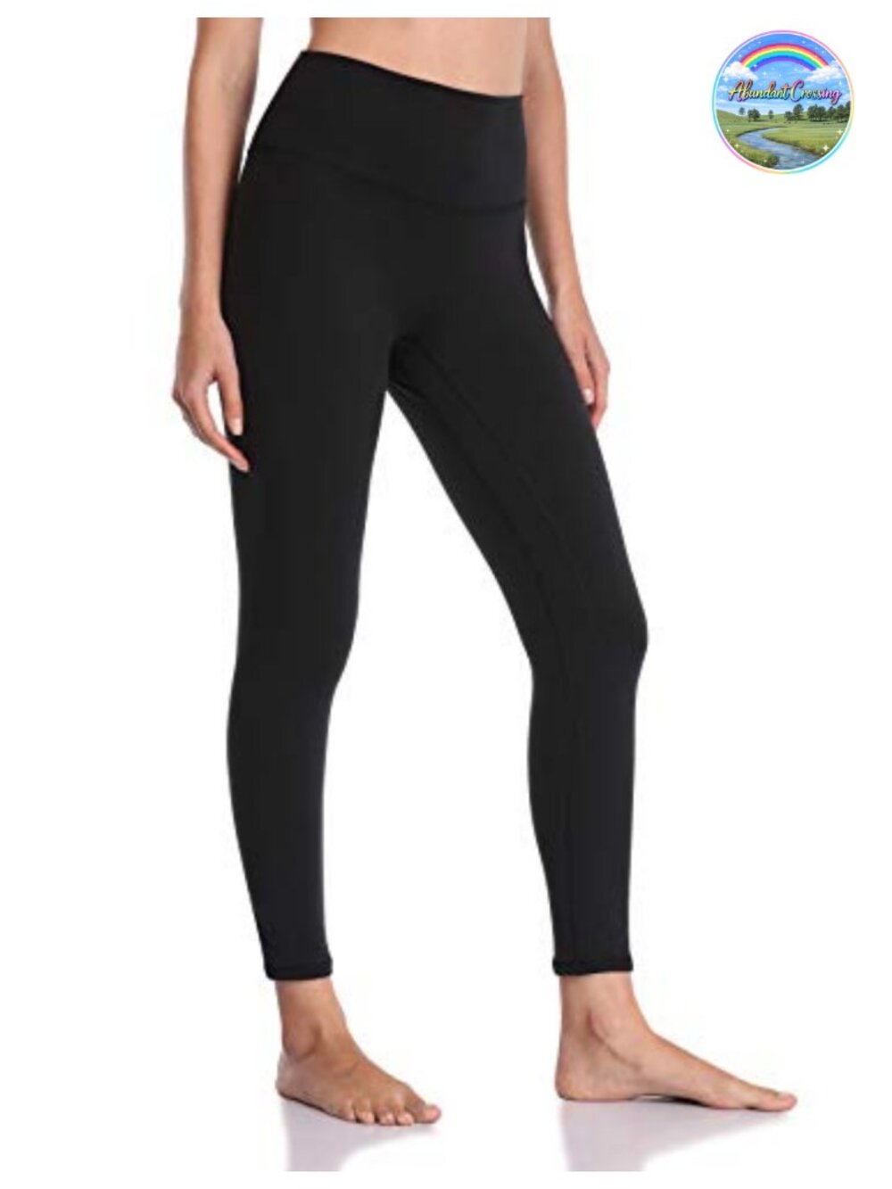 High Waisted Yoga Leggings 25" Inseam 7/8 Length Compression Tights
